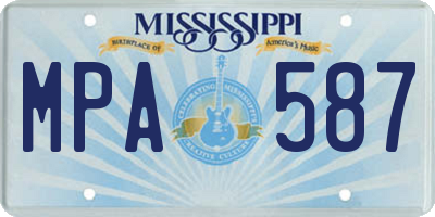 MS license plate MPA587