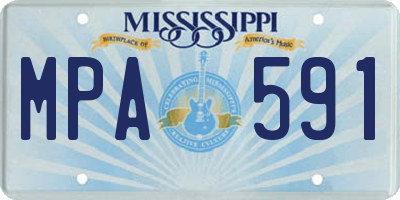 MS license plate MPA591
