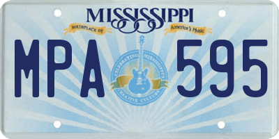 MS license plate MPA595