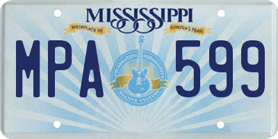 MS license plate MPA599