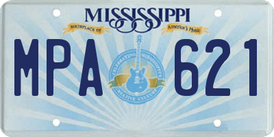 MS license plate MPA621