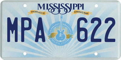 MS license plate MPA622