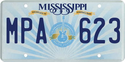 MS license plate MPA623