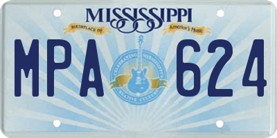 MS license plate MPA624