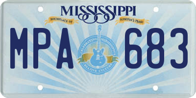 MS license plate MPA683