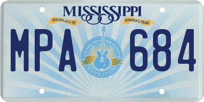 MS license plate MPA684