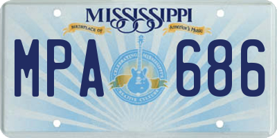 MS license plate MPA686