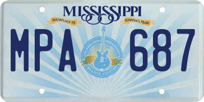 MS license plate MPA687