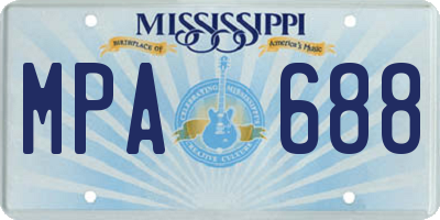 MS license plate MPA688