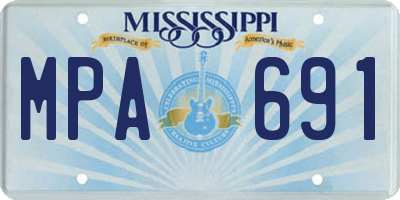 MS license plate MPA691