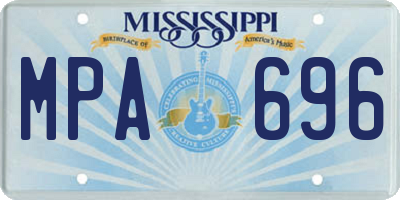 MS license plate MPA696