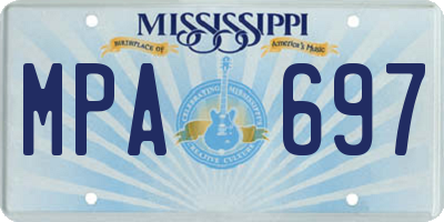 MS license plate MPA697