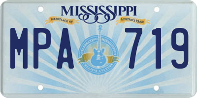 MS license plate MPA719