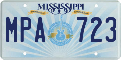 MS license plate MPA723