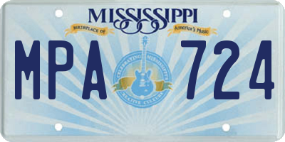 MS license plate MPA724