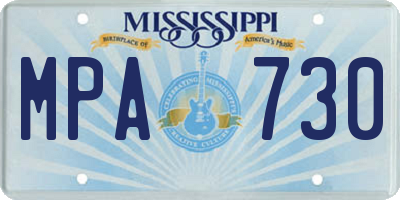 MS license plate MPA730