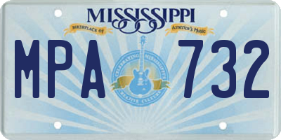 MS license plate MPA732