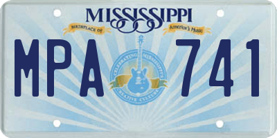 MS license plate MPA741