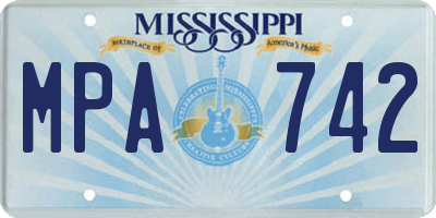 MS license plate MPA742