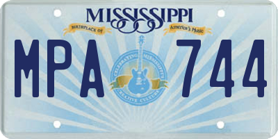 MS license plate MPA744
