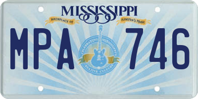MS license plate MPA746