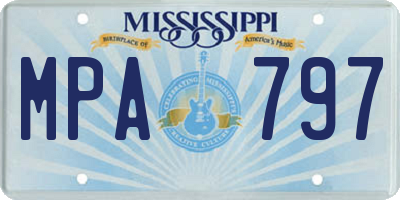 MS license plate MPA797
