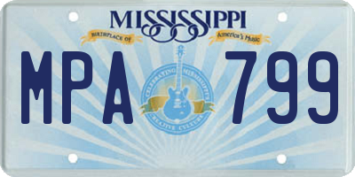 MS license plate MPA799
