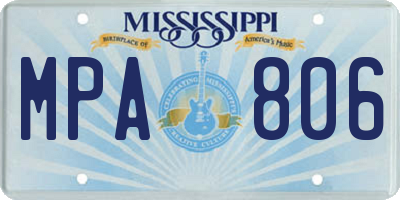 MS license plate MPA806