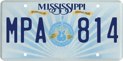 MS license plate MPA814