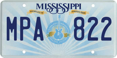 MS license plate MPA822