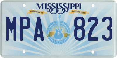 MS license plate MPA823