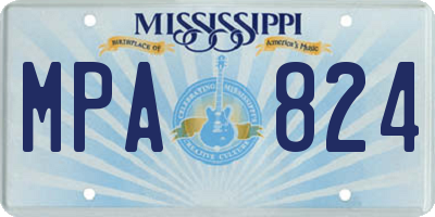 MS license plate MPA824