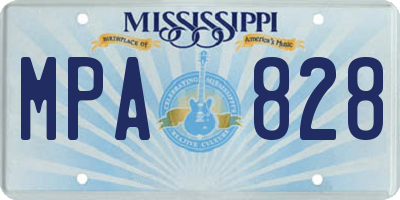 MS license plate MPA828