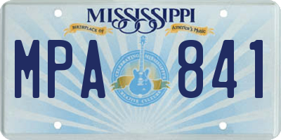 MS license plate MPA841