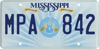 MS license plate MPA842