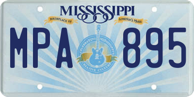 MS license plate MPA895