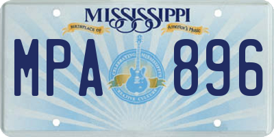 MS license plate MPA896