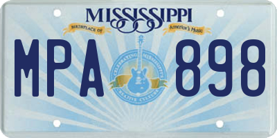 MS license plate MPA898