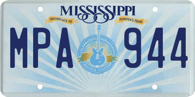 MS license plate MPA944