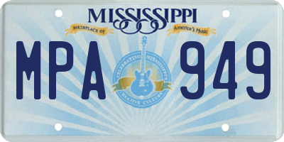 MS license plate MPA949