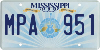MS license plate MPA951