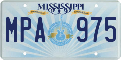 MS license plate MPA975