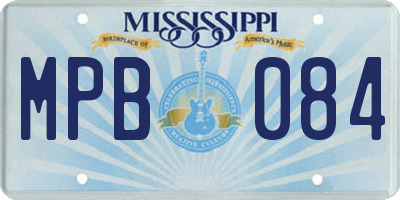 MS license plate MPB084