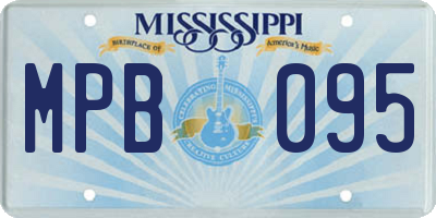 MS license plate MPB095