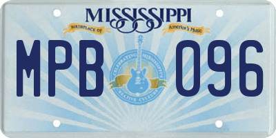 MS license plate MPB096