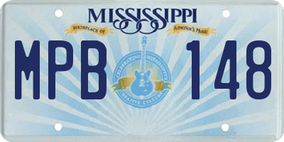 MS license plate MPB148
