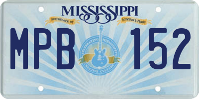 MS license plate MPB152