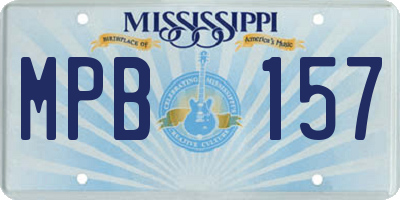 MS license plate MPB157