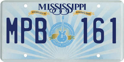 MS license plate MPB161