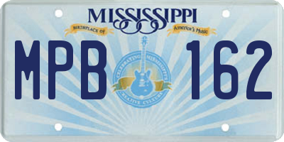 MS license plate MPB162